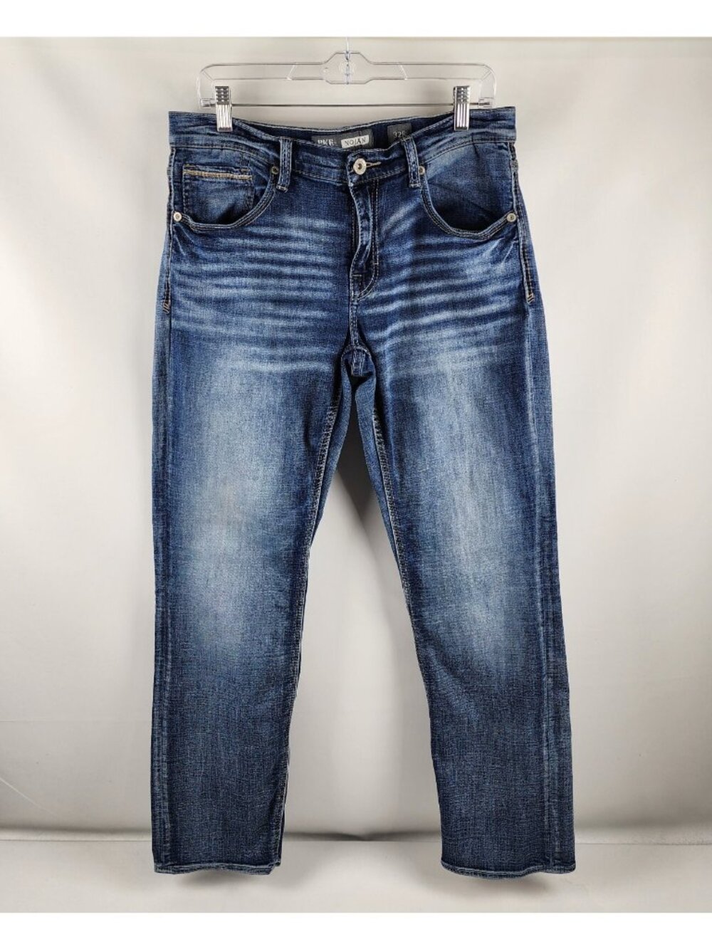 BKE Jeans Mens 32R Blue Nolan Straight Leg Denim (32x31)